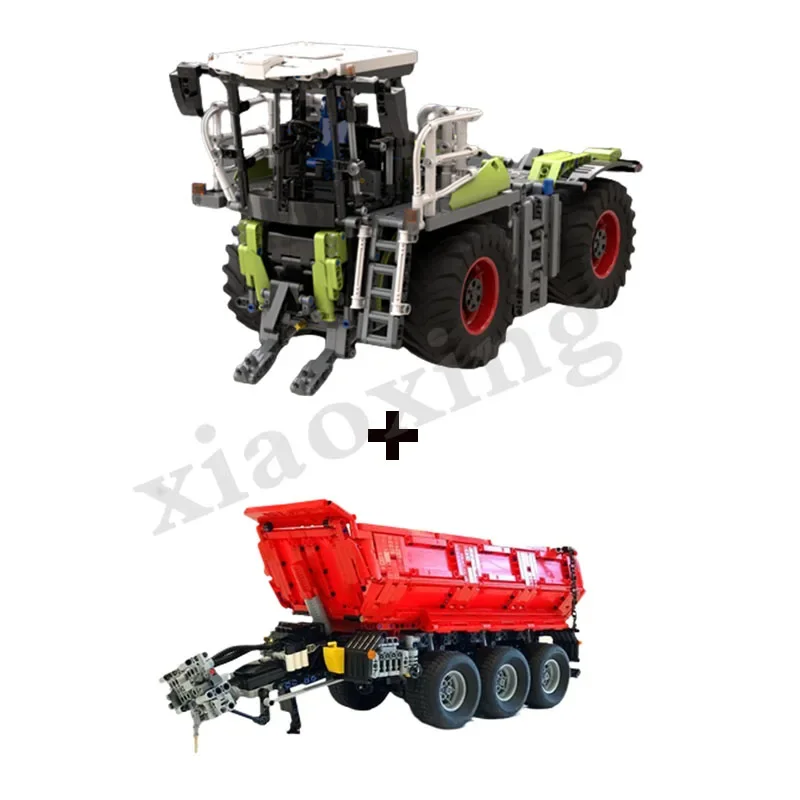 

New MOC47448/MOC-8830 Building Block Agricultural Vehicle Tractor Tipper Trailer Assembly Model Adult Children's Toy DIY Gift