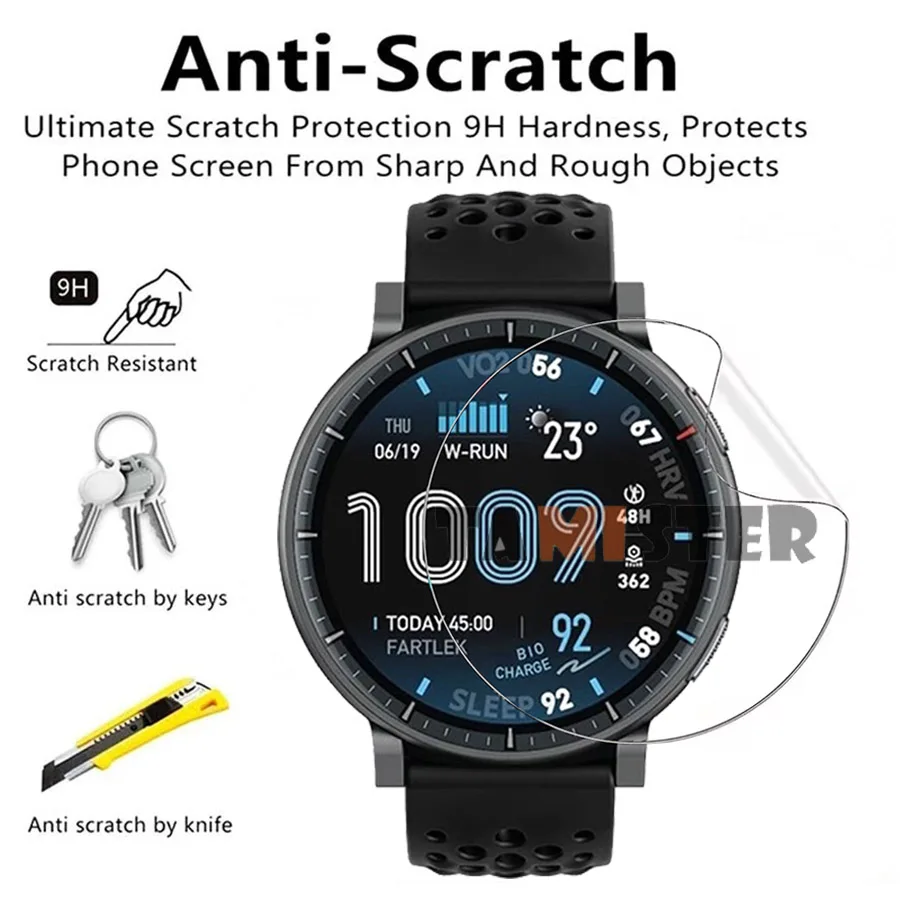 Amazfit Active Max용 화면 보호기 Amazfit Active Max용 긁힘 방지 소프트 TPU 하이드로겔 보호 필름 유리가 아닌 액세서리