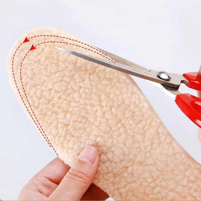 Shoe insoles,heated shoe insoles Natural Lamb Fleece Insoles Men Women Winter Keep Warm Soft Wool Thicken Cashmere