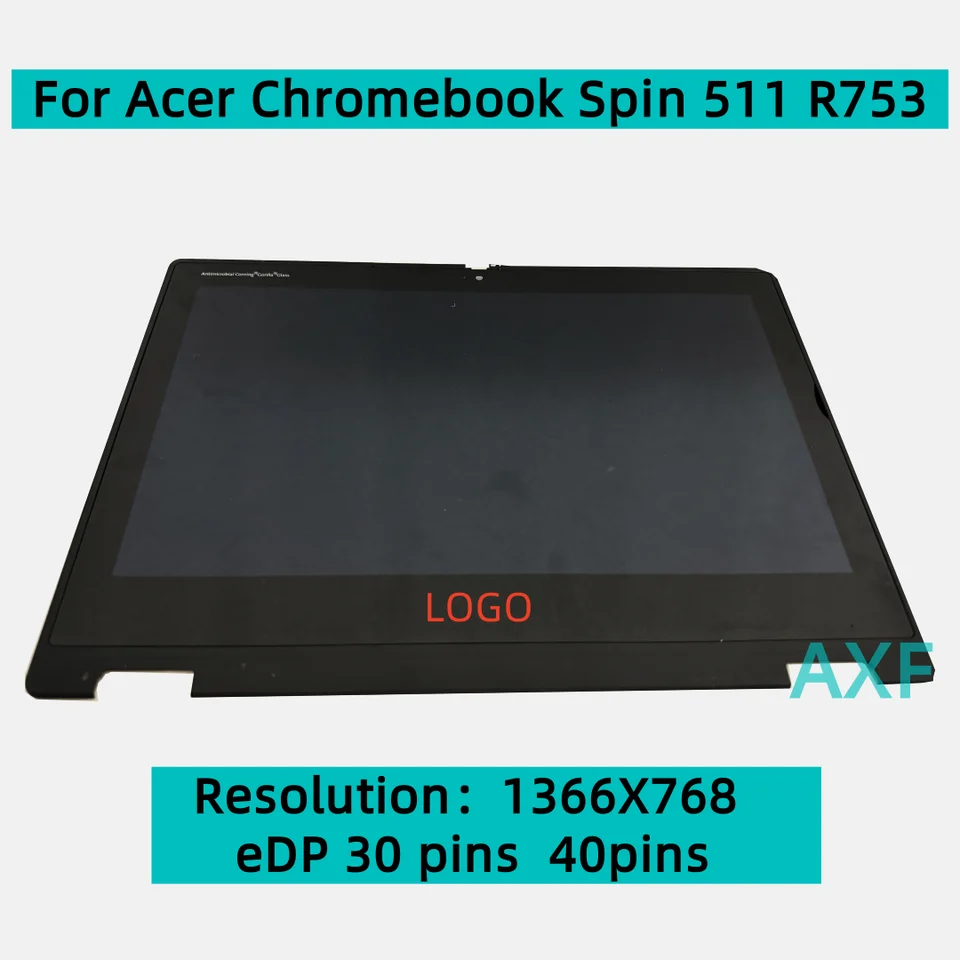 11.6 Inch For Acer Chromebook Spin 511 R753 R753T LCD Touch Screen