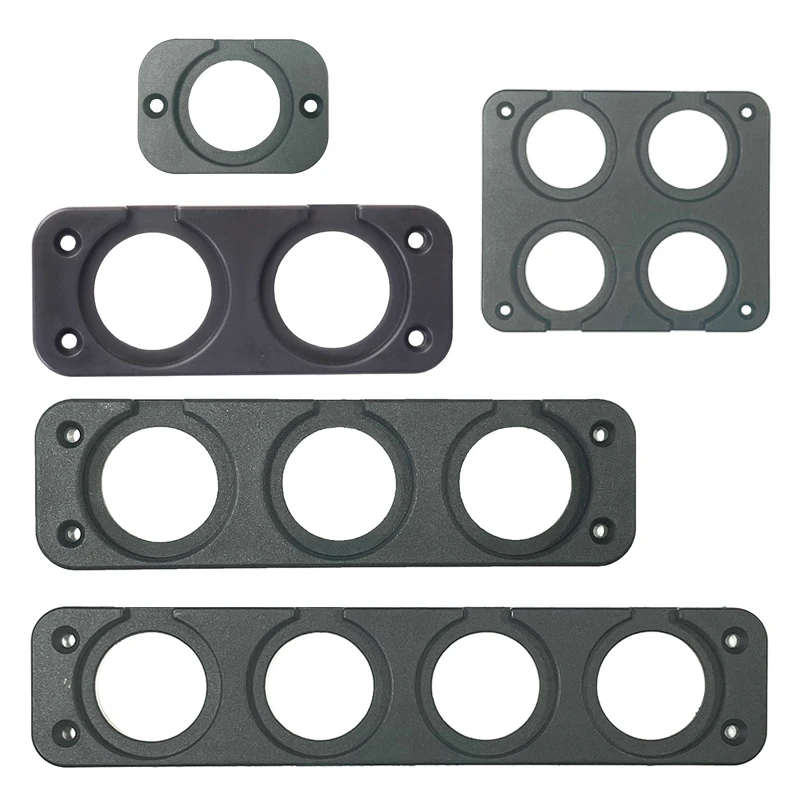 DIY 자동차 USB 충전기 스위치 1/2/3/4 구멍 패널, 해양 담배 라이터 전압계 전원 콘센트 소켓 패널 마운트 홀더