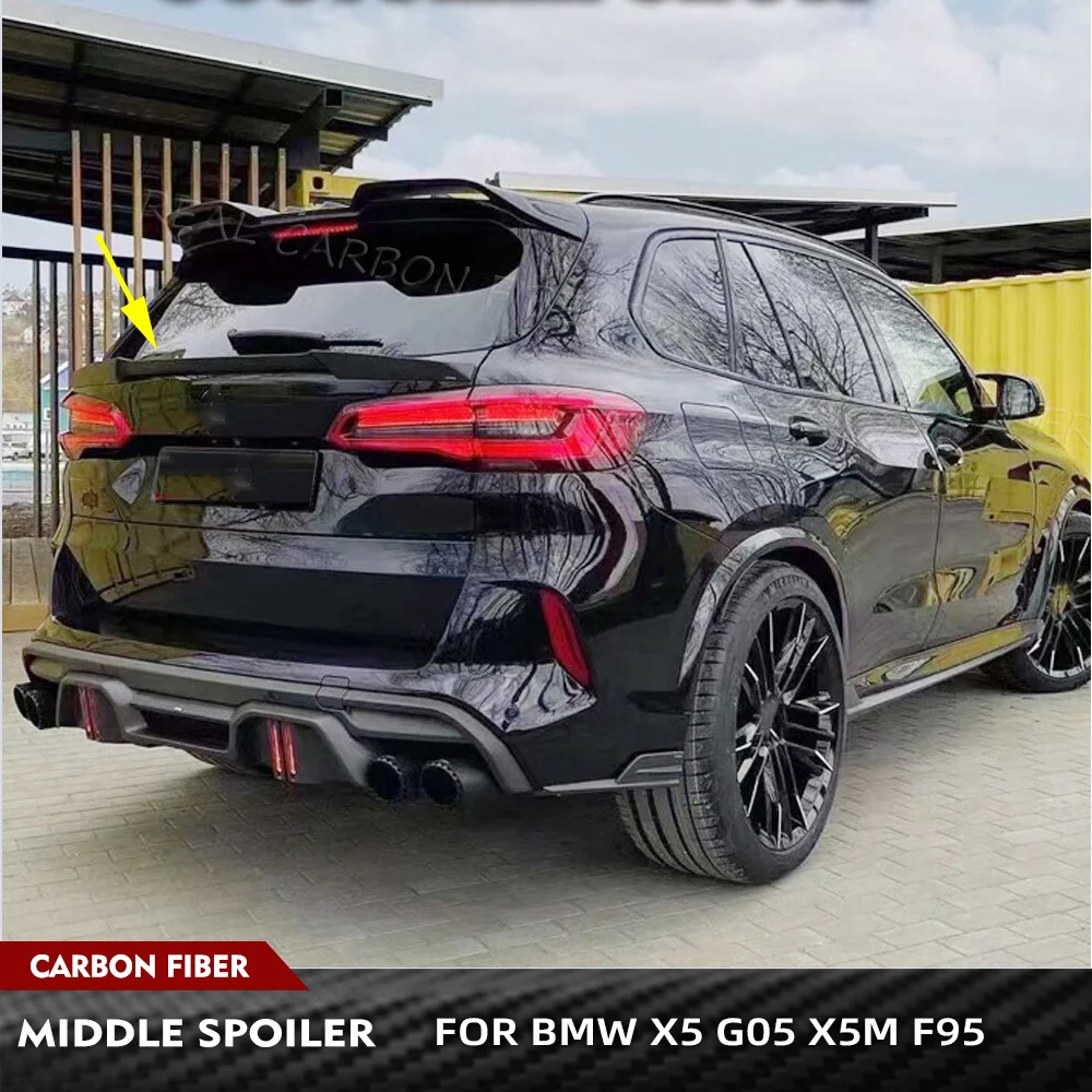 For 2019-2024 BMW X5 G05 X5M F95 Carbon Fiber Centre Console Armrest Lid Cover