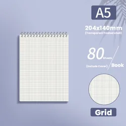 Versatile Flip - Over Spiral Notebook with Customizable Page Layouts (A5 Grid)