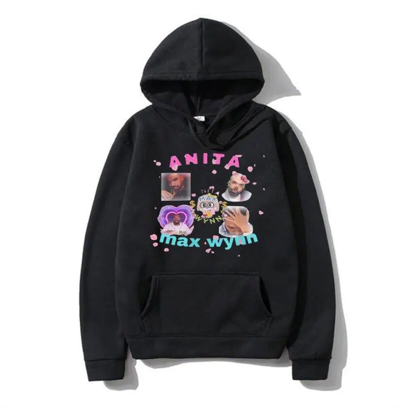

Rapper Anita Max Wynn Drake Print Hoodies Men Women Fashion High Quality Fleece Sweatshirt Hip Hop Loose Oversized Pullover Male