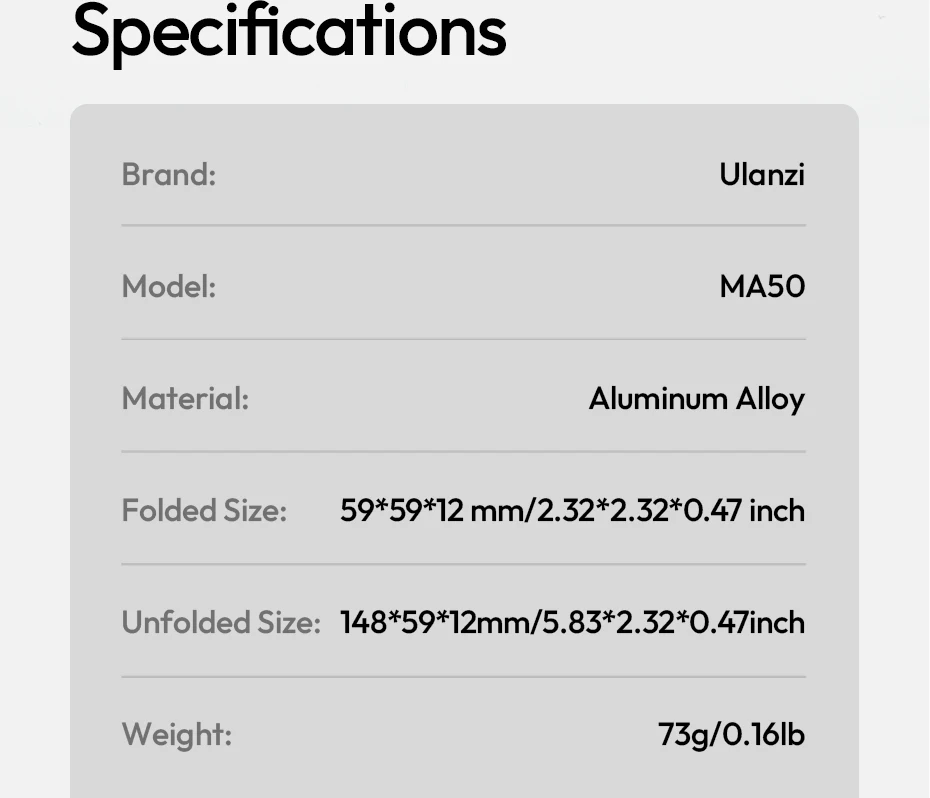 MA50 Uka Foldable Magnetic Phone Holder for Iphone 16 15 14 13 Tripod Mount Mags