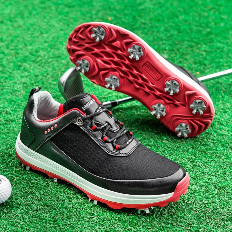 Golf Shoes Men Big Size 39-49 Golf Shoes Spikes Outdoor Professional Non-Slip Training Sneakers Comfortable Waterproof Luxury Walking Shoes