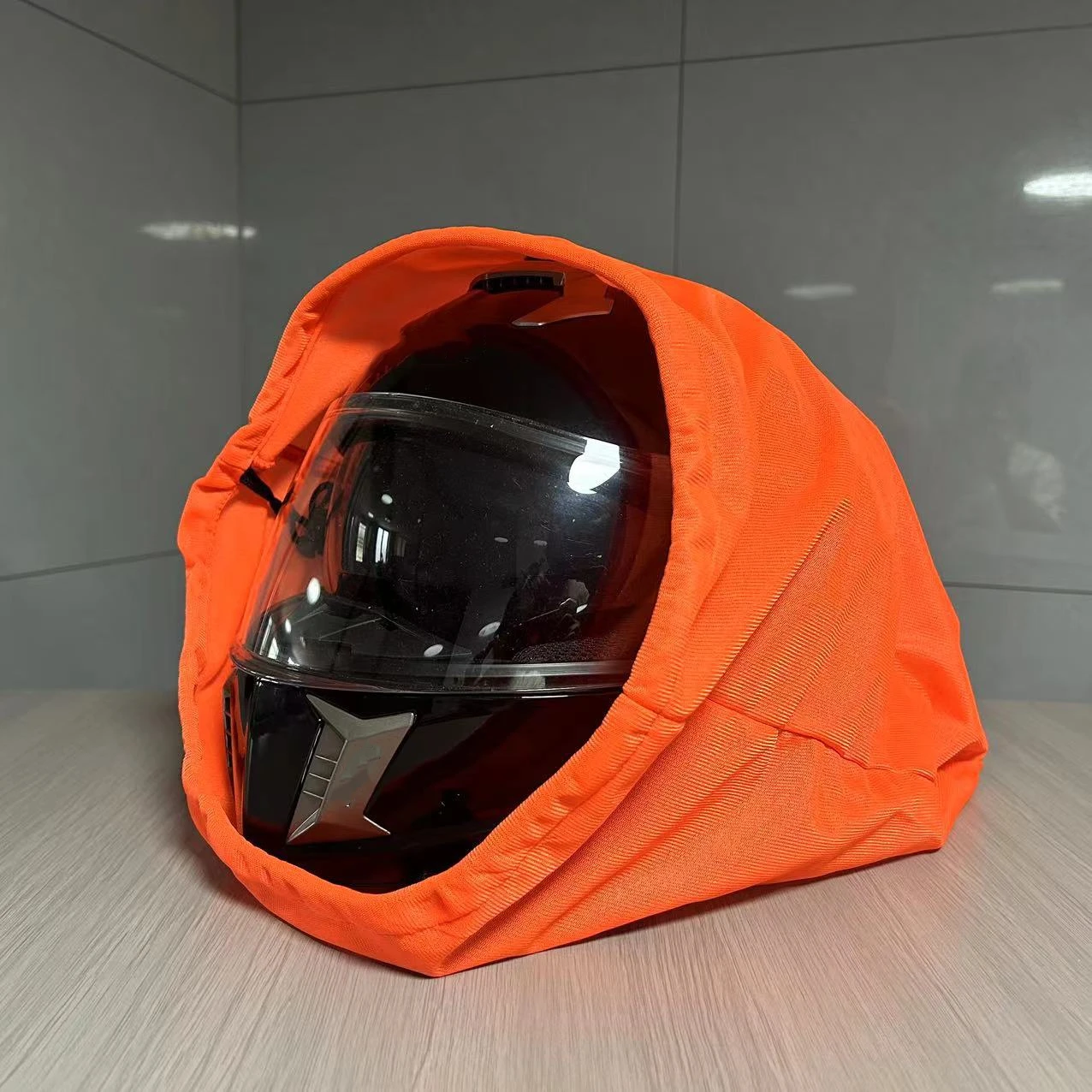 Bolsa para casco de motocicleta, bolsillo de felpa de una sola cuerda