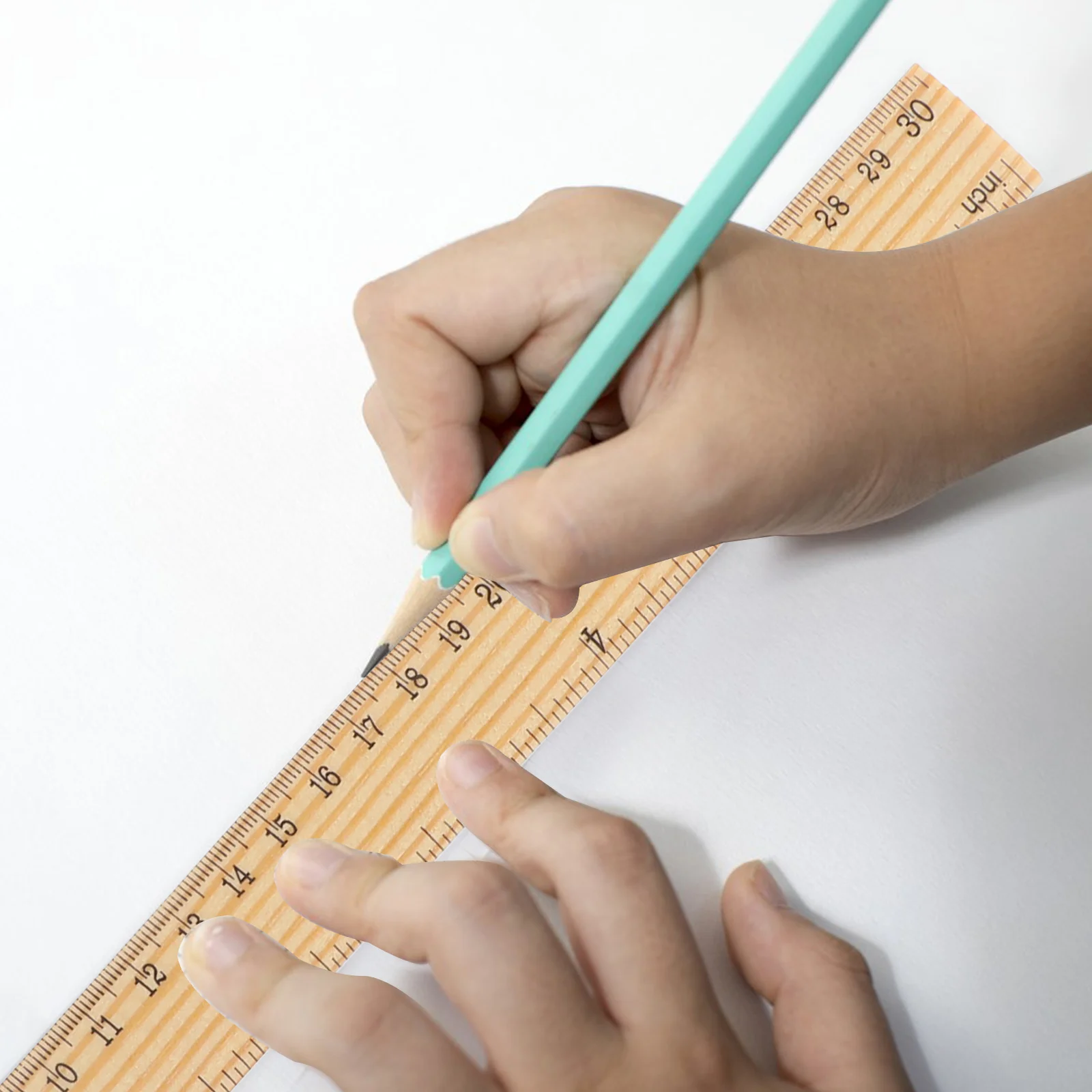 10Pcs 나무 정밀 눈금자 디자인 목공에서 전문적으로 사용하기 위해 변형에 강한 다기능 측정 도구