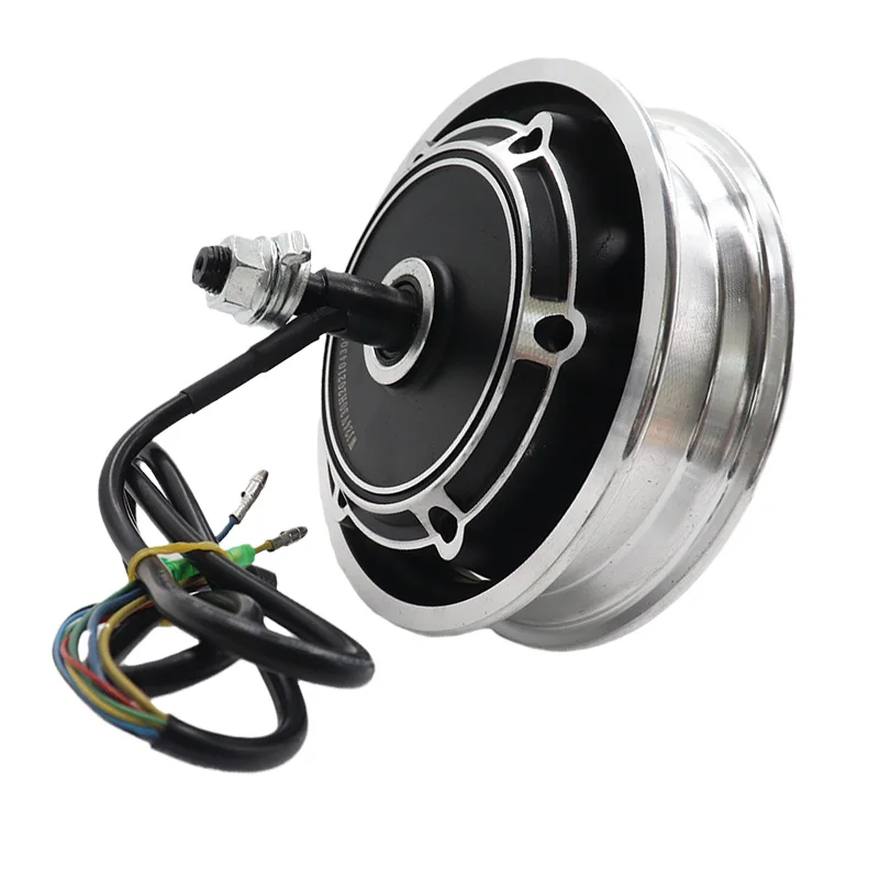 

10 inch brushless electric scooter drum brake disc hub motors v36v48v350w 24
