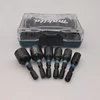 Makita E-18035 Black Impact Magnetic Socket 6X 1/4" Hexagonal Shank Hex Nut Length 50MM 6-13MM Screwdriver Adapter 5