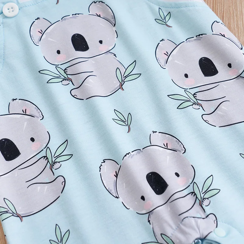 Summer Boys Girls Cute Cartoon Koala Comfortable Casual Short Sleeve Round Neck Baby Bodysuit baby romper,baby boy bodysuits