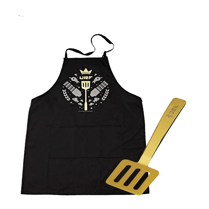 

Game Anime peripheral Kitchen supplies LOL Hak Foo Cooking Set Official Authentic Apron Gold Shovel Exquisite ritual box set