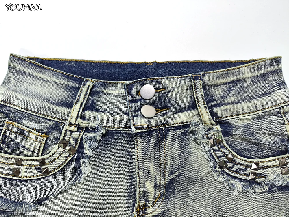 Low Rise Denim Shorts for Women