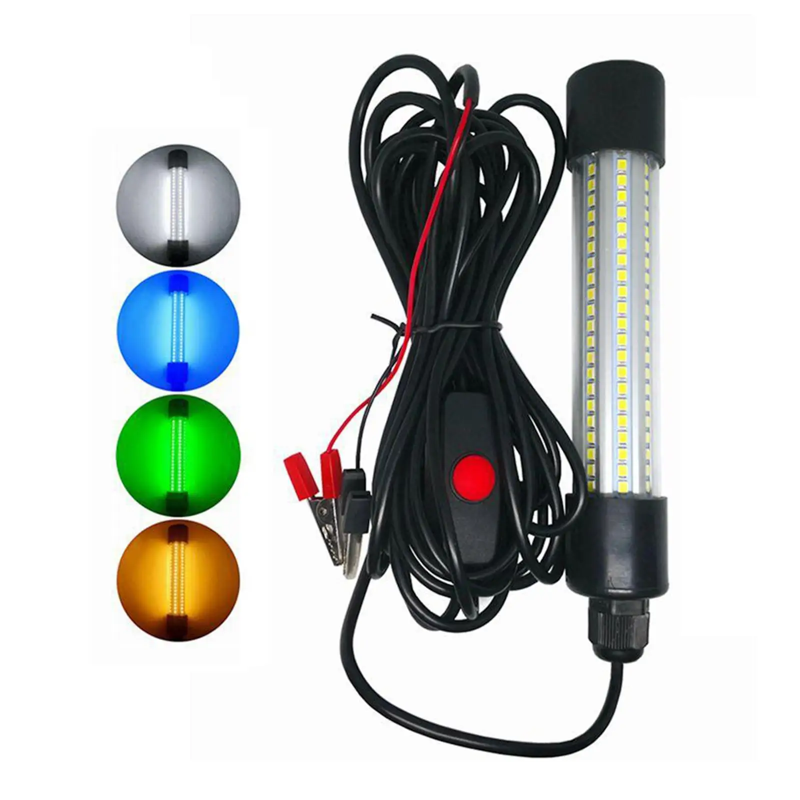 12W LED 수중 낚시등, 밝은 크래피 낚시등