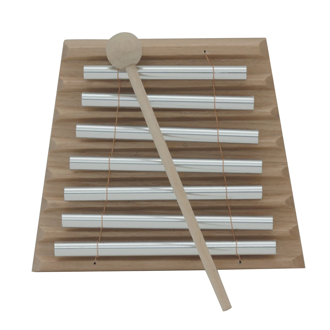 Bamboo Wind Chimes Meditation Chimes Energy Chimes 7 Tone Wind Chimes Tabletop Meditation Chime Wooden Wind Bell Children's Music Initiation Toy Percussion Instrument With Mallet