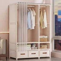 Armoire de Rangement en Tissu pour Chambre à Coucher, Simple et Grande Capacité, Robuste et Durable, Anti-Poussière, Organisateur de Rangement 1