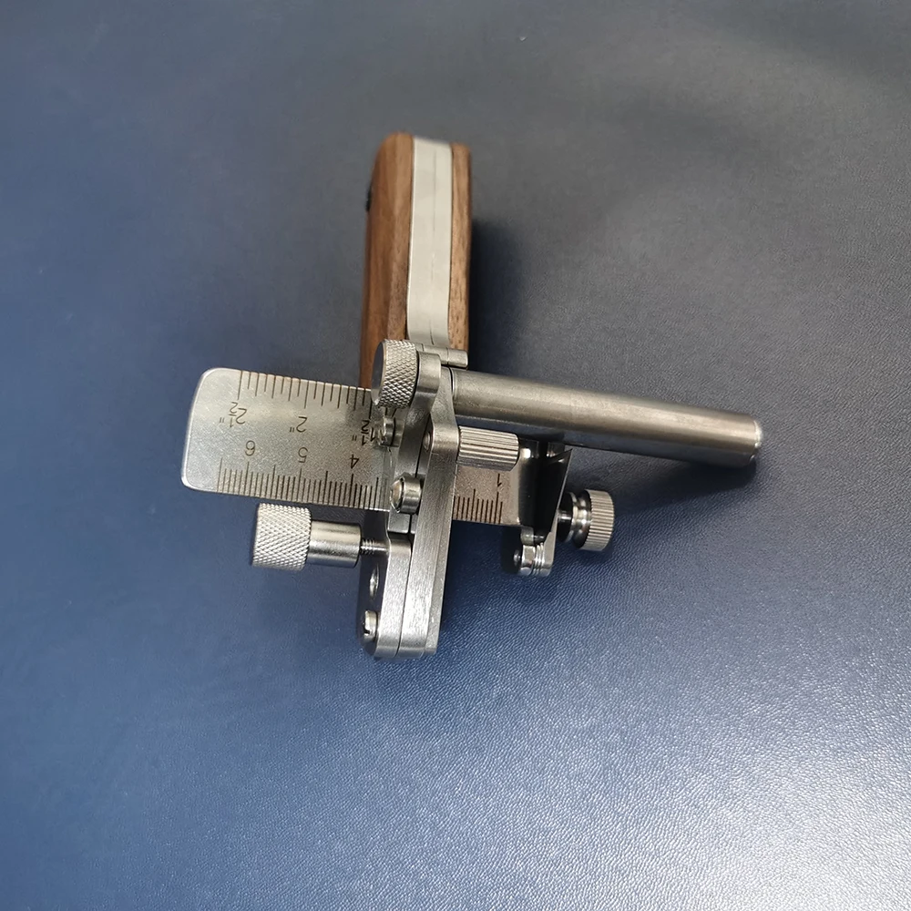 Nattools 수동 가죽 스트립 커터 롤러 유형 10-60MM 미터법 인치 이중 스케일이있는 조정 가능한 Leathercraft 벨트 절단 도구