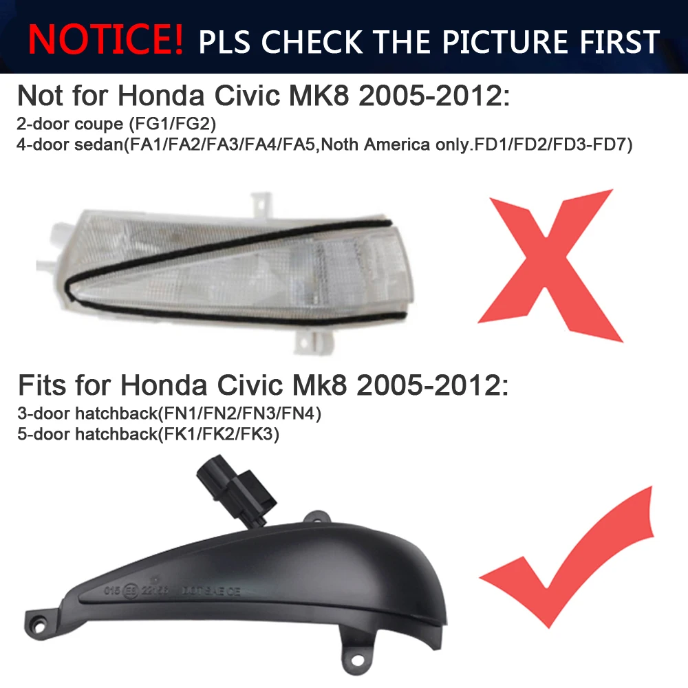 Indicatori Direzione Dinamici Per Honda Civic MK8 2005-2012 - LED, Plug & Play, Senza Errori - Foto 8