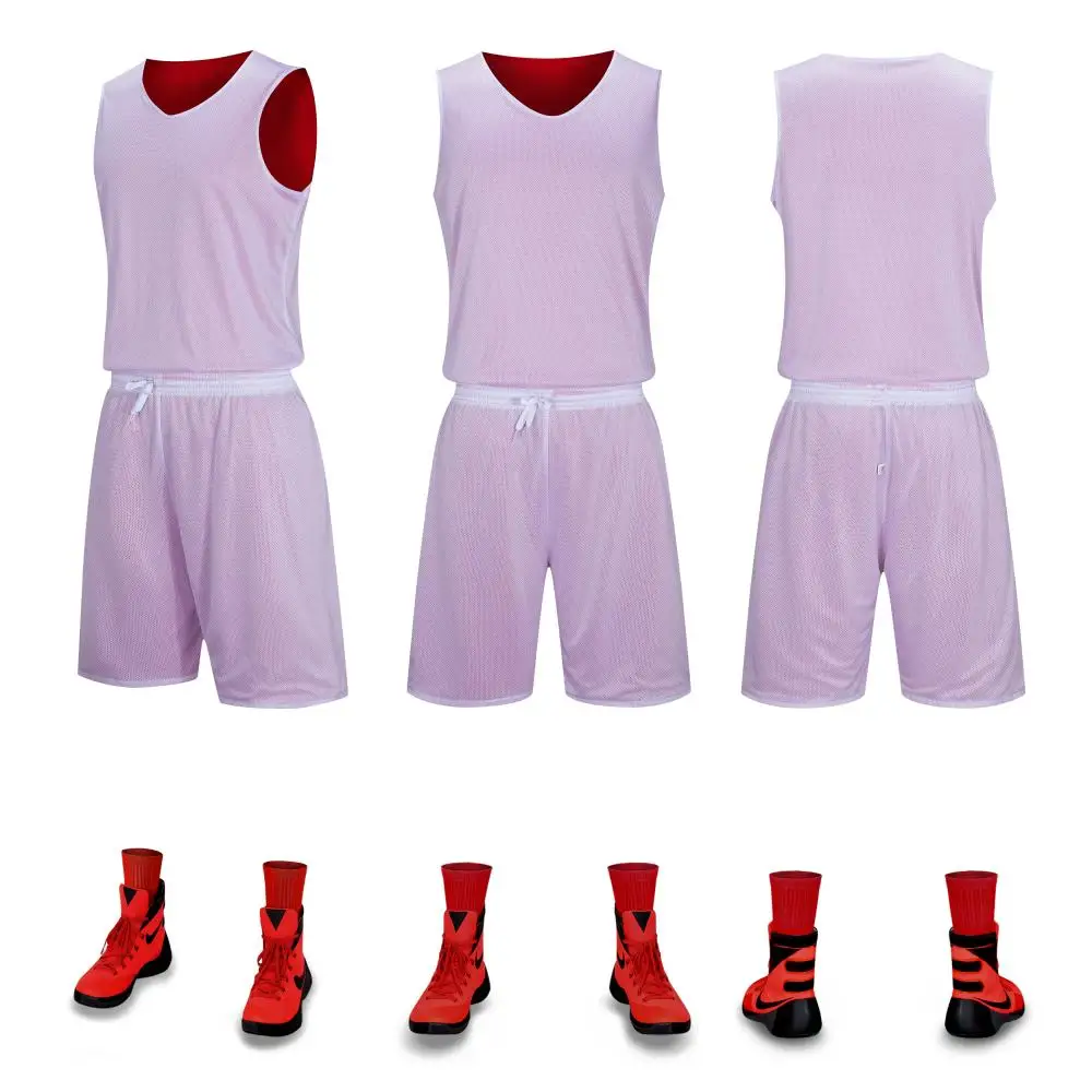 Double-sided Basketball Jersey Suit American Style Team Uniform Quick dry Training Wear For Mens Womens and Kids 8