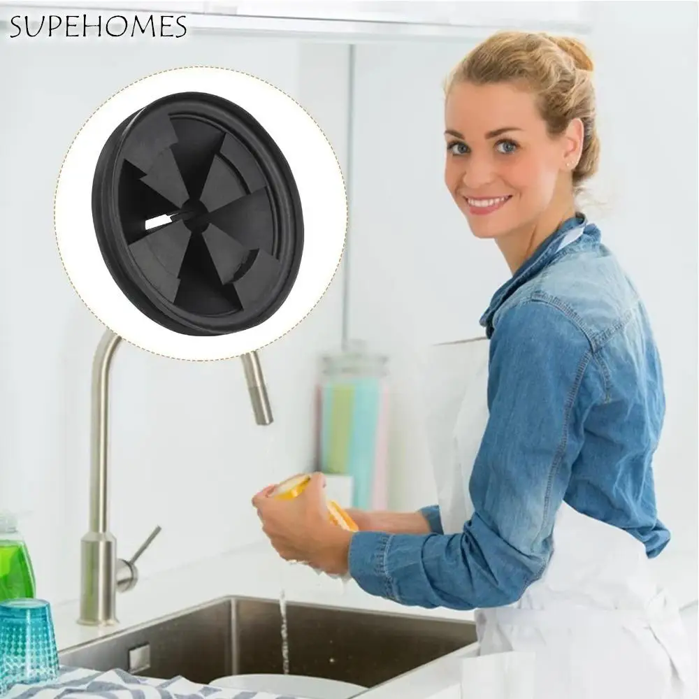 

Rubber Garbage Disposal Splash Guard Black Splash Proof Garbage Stopper Ring Cover Reducing Noise Three-point Buckle