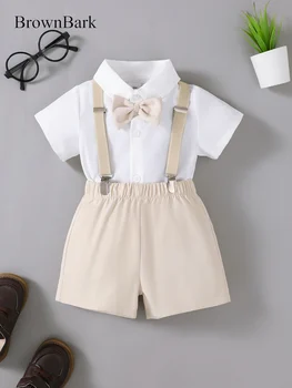 Baby Girl Summer 2-Piece Set – Lapel Top & Strappy Shorts (0–3 Years)