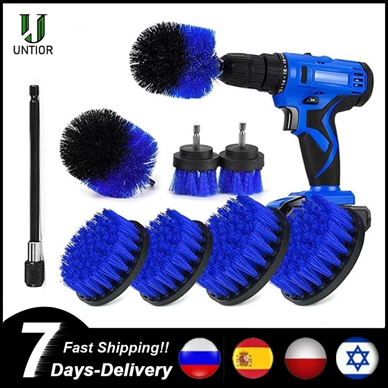 Untior Power Scrubber Brush Set Car Polisher Bathroom Cleaning Kit
