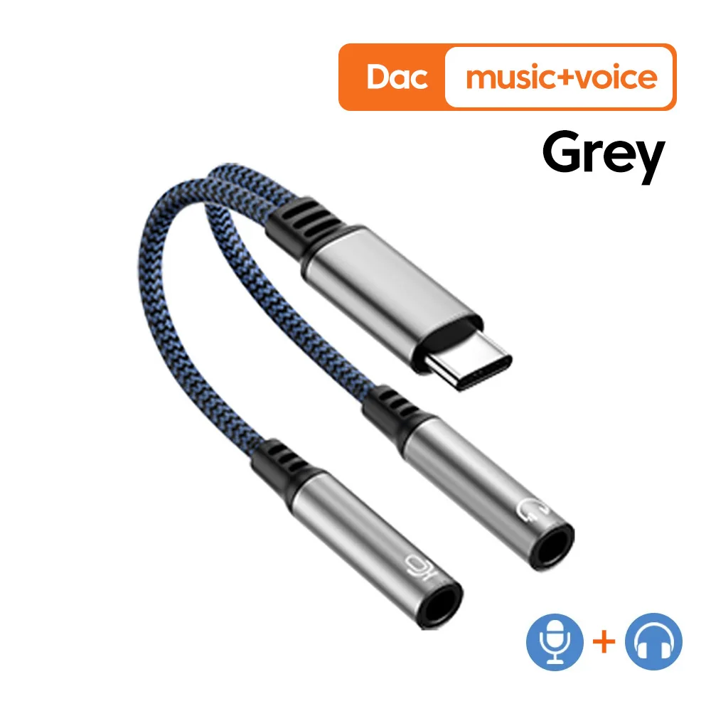 OLAF Type-C إلى المزدوج 3.5 مللي متر جاك ميكروفون...