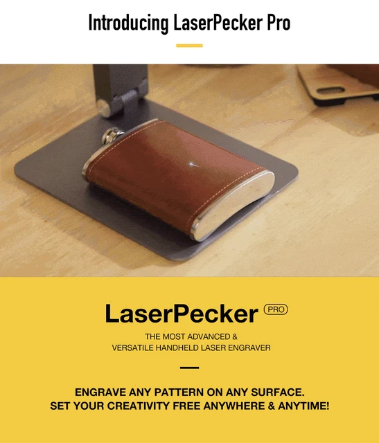 Laserpecker Pro Laser Engraver 3D Printer Portable Mini Laser Engraving  Machine Desktop Etcher Cutter Engraver with Bracket
