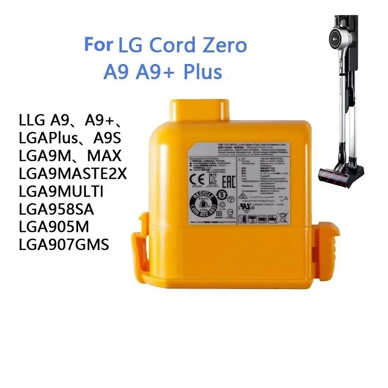 Batteria 25V Per Cavo Lg Zero A9/A9 +/Plus A905M A907Gms A9 Max A9Master2X A958/Sk/Sa Series Muslimatexmuslimah