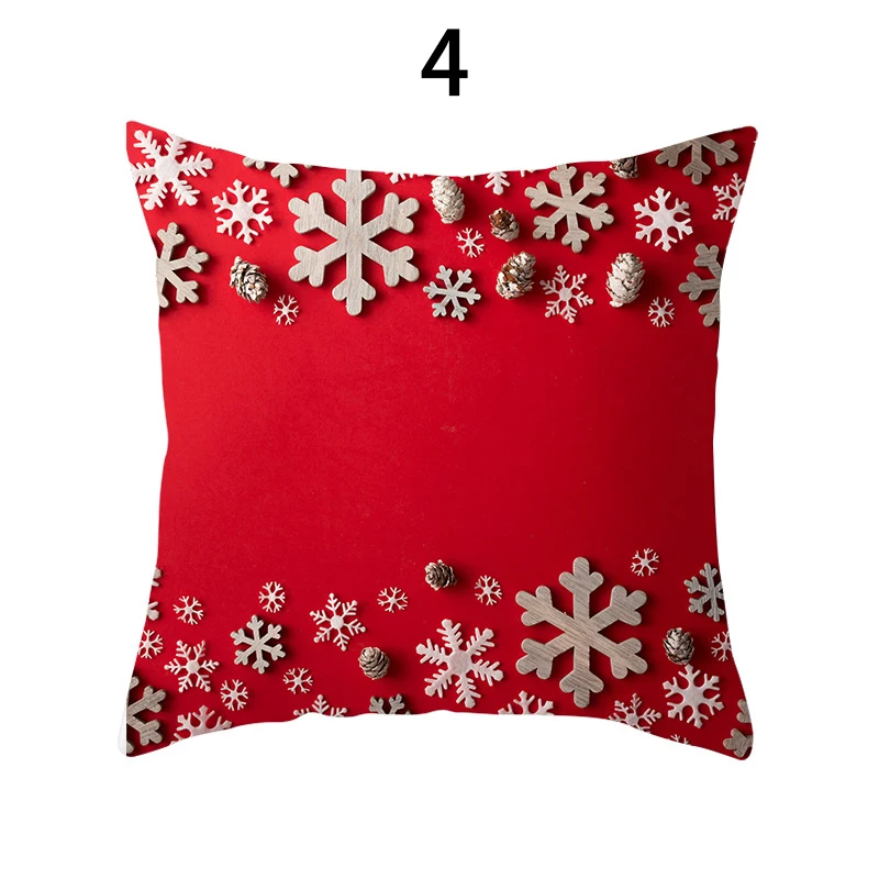 Description Picture 6 of item45X45Cm Christmas Red Throw Pillow Case Holiday Decoration Xmas Cushion Cover Navidad Noel Gifts Happy New Year Ornaments Gift