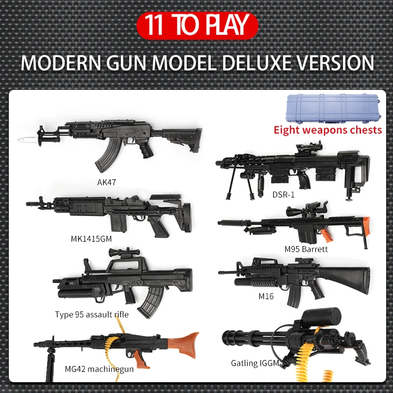 Viikondo 8 Pcs/set Toy Gun Weapon Model Machinegun Sniper Rifle Miniature  For 12inch Action Figure - Military Action Figures - AliExpress