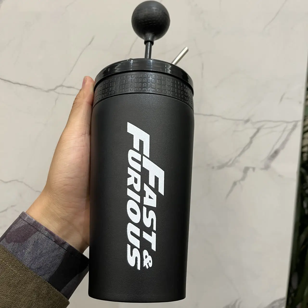 650ml Fast and Furious 9 Creative Gearshift Cup with Straw and Lid Rocker  Shift Style Water Cup, Portable Gear Lever Cup