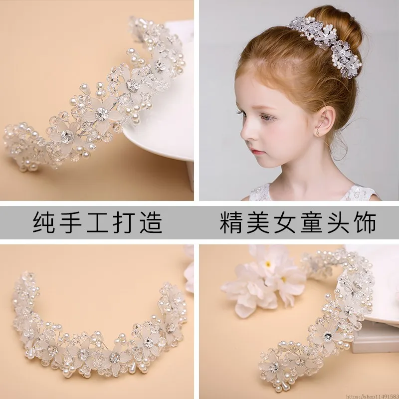 

Children's headwear Korean girl wreath hair accessories hair clips princess crown girl hair clips baby jewelry headbands