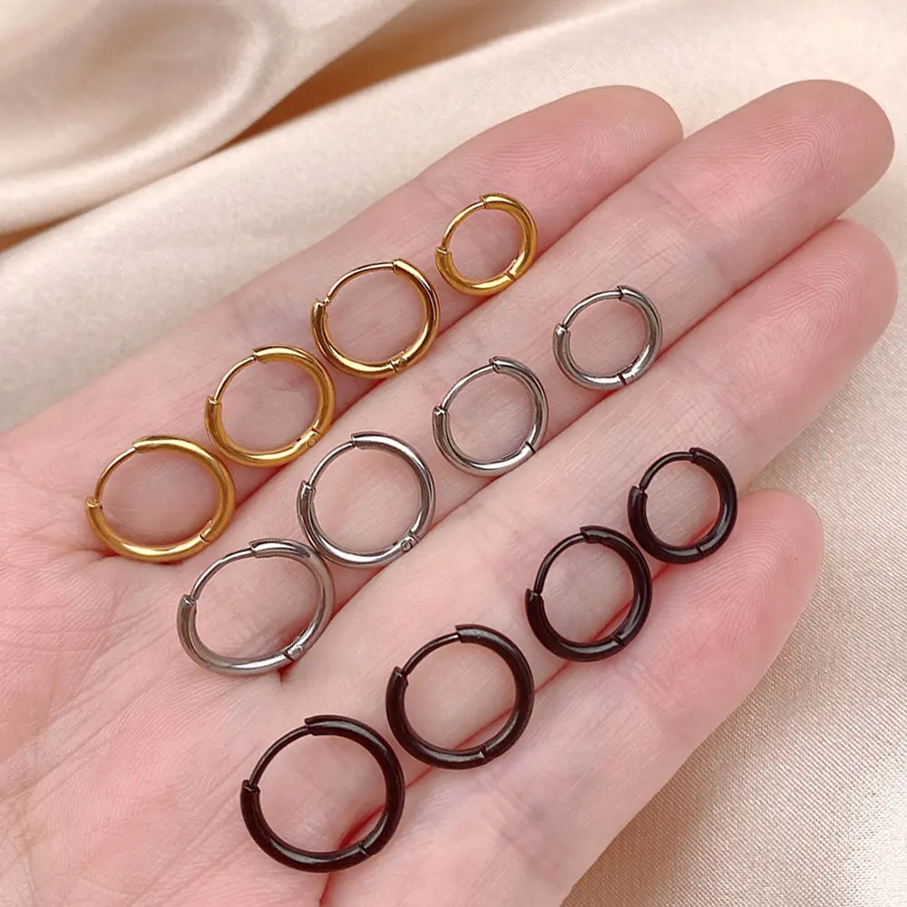 Surgical Stainless Steel Small Hoop Earrings for Women Men