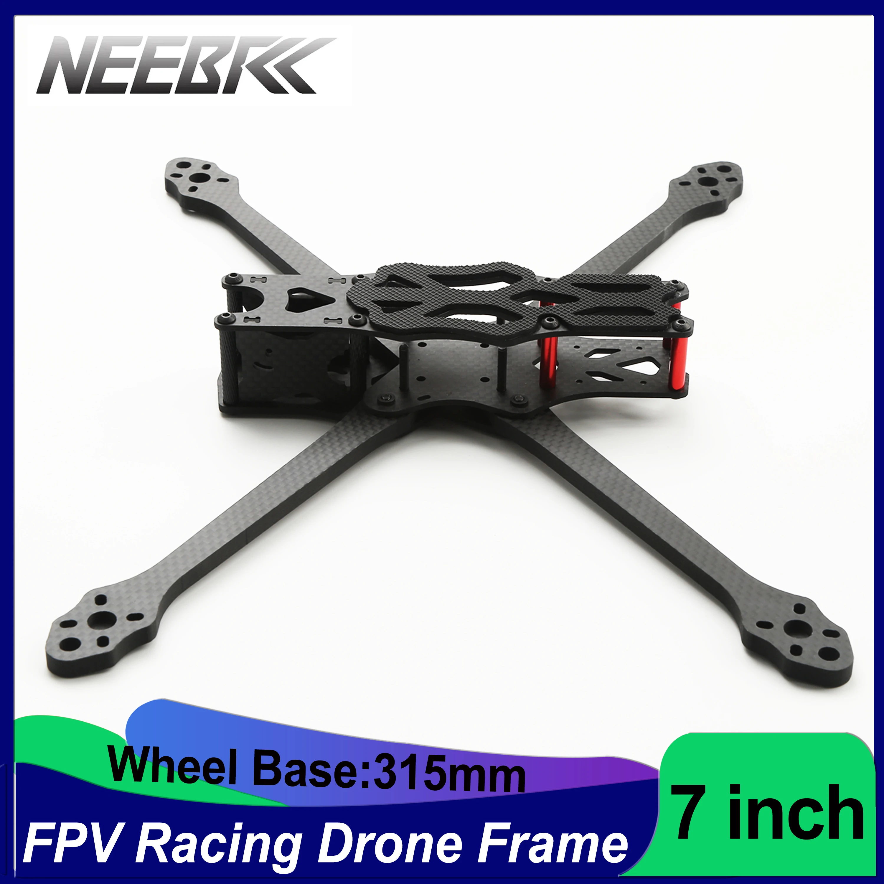 

RC APEX 7 inch 315mm Carbon Fiber Quadcopter Frame Kit 5.5mm arm for FPV Racing Drone RC Plane Multicopter Freestyle Models