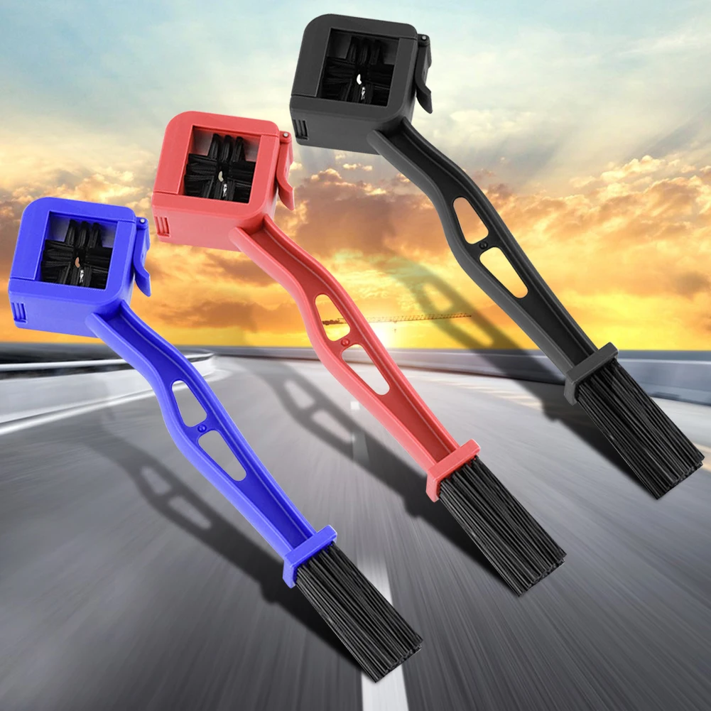 Brush Scrubber Motorcycle Cleaning Brush Motorcycle Chain Maintenance Cleaning Brush Bicycle Chain Washer for Road Mountain Bike