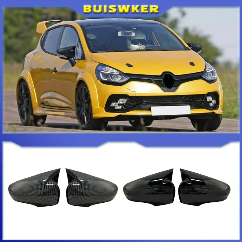 

Bat Side Mirror Cover for Clio 4 IV 2012-2020 Renault Car Accessories RS GT Shiny Piano Black Tuning Auto Sport Bat Design