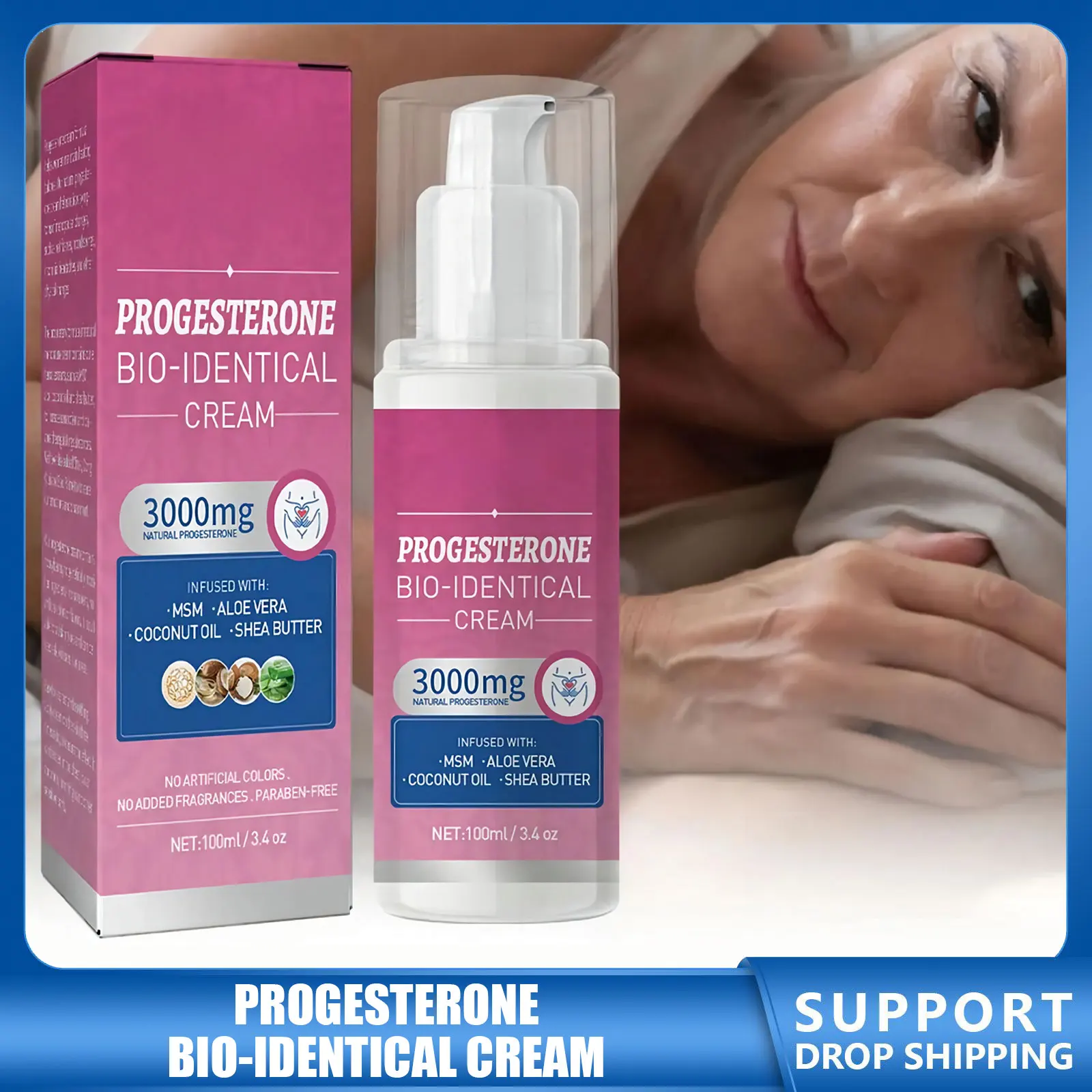 Menopause Progesterone Cream Middleaged Elderly Women Balance