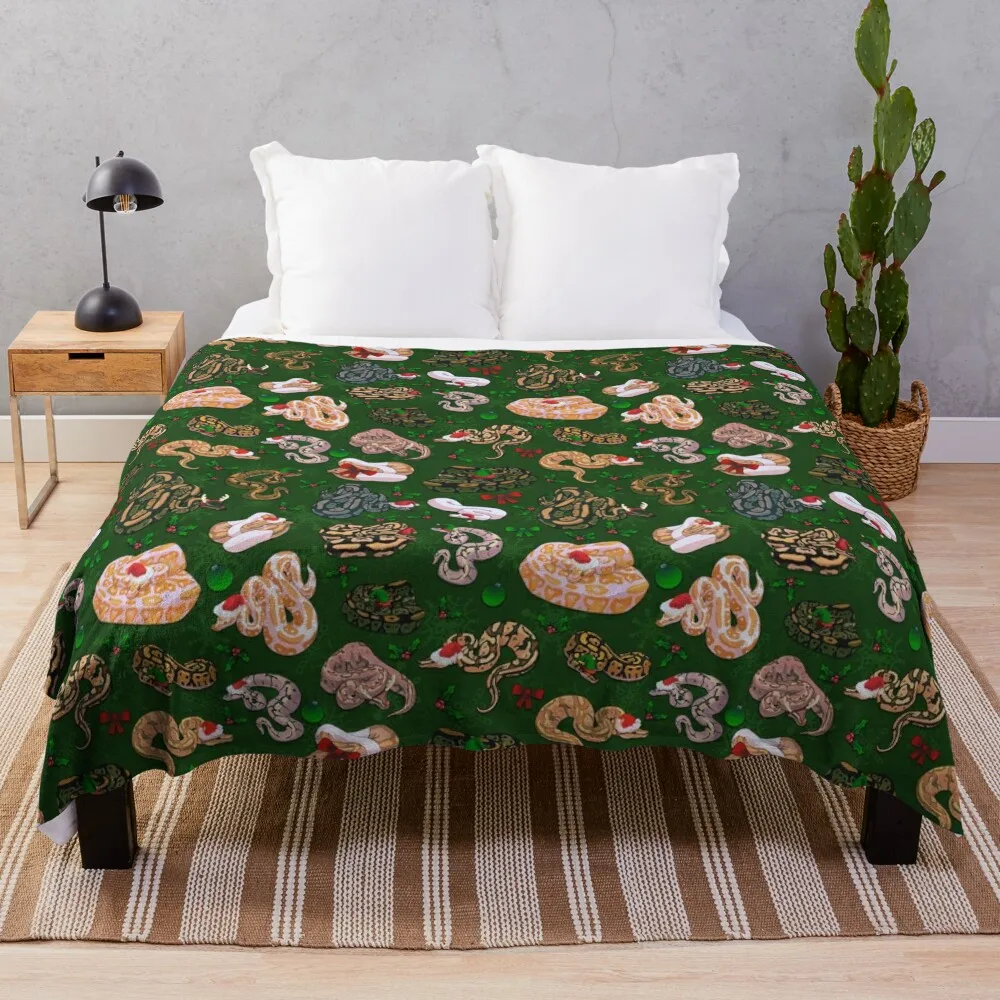 Ball Python Morph Xmas Holiday Throw Coperta Regali Di Natale Coperta Da Picnic Coperte Per L'Inverno