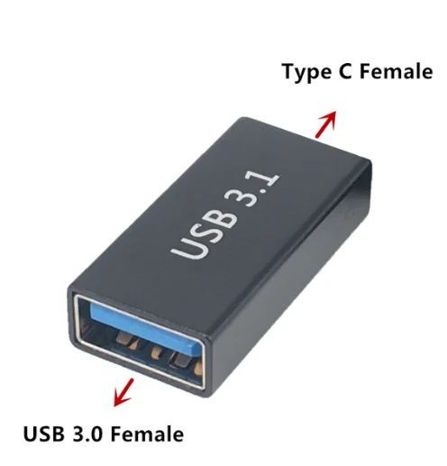 Angled USB-C to USB 3.0 High-Speed OTG Adapter