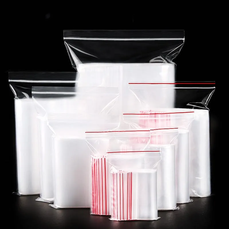 Plastic Ziplock Bags 100pcs for Jewelry Packaging