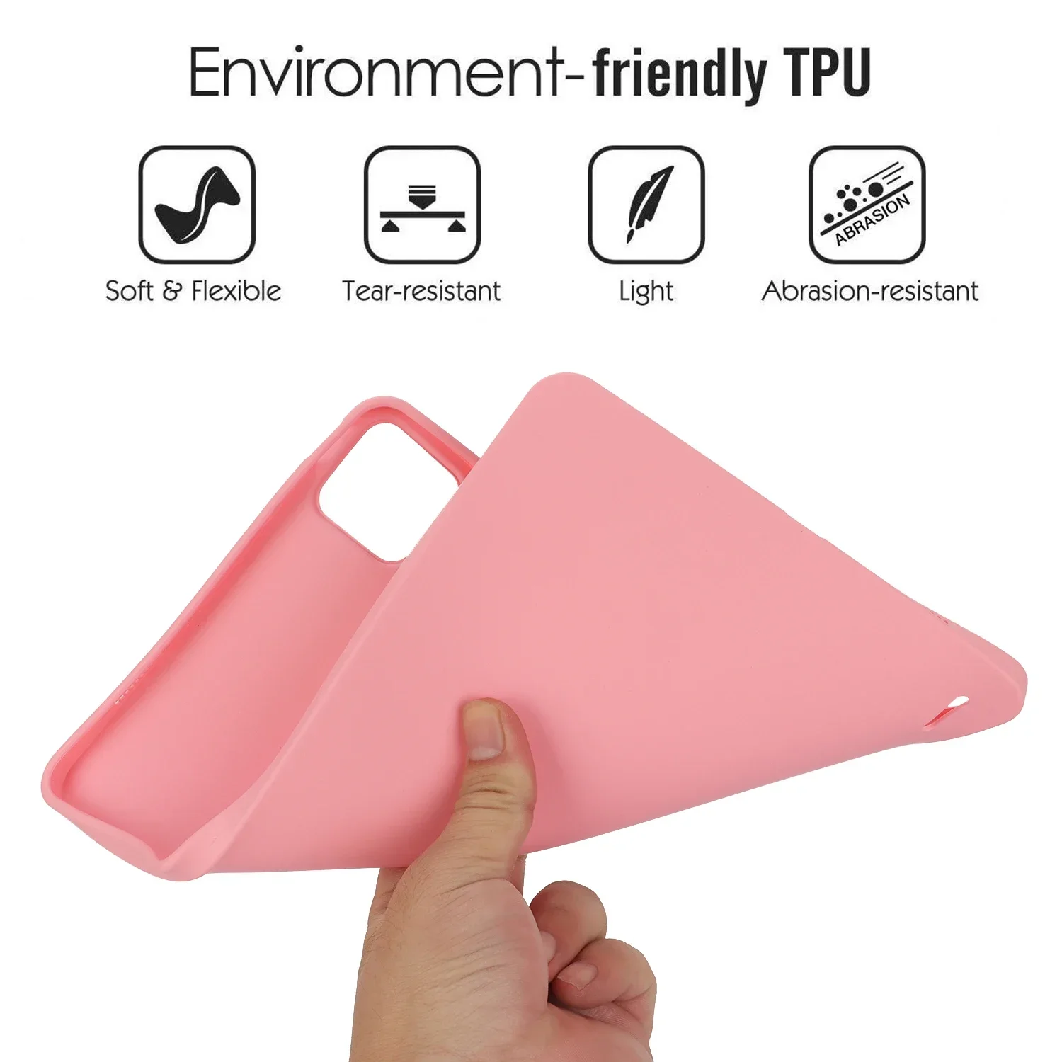 Soft Silicone Shockproof Back Cover for Tablets - Skin-Feel Design, Thin and Lightweight