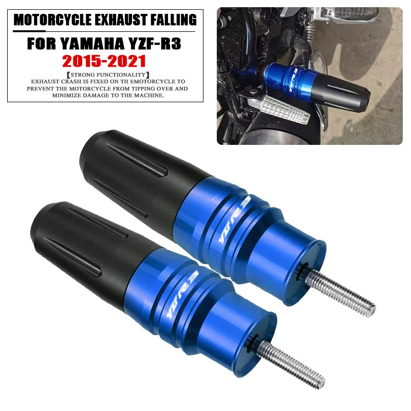 

Для YAMAHA YZF-R3 YZF R3 YZFR3 2015-2021 2020 2019 CNC защитные противоударные колодки выхлопные слайдеры защита от ударов