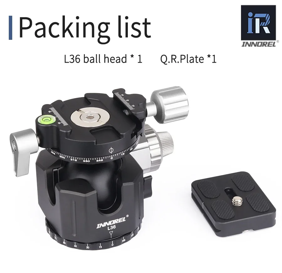 L36 Low Gravity Center Tripod Head for Heavy Duty Digital SLR Cameras with Alumi