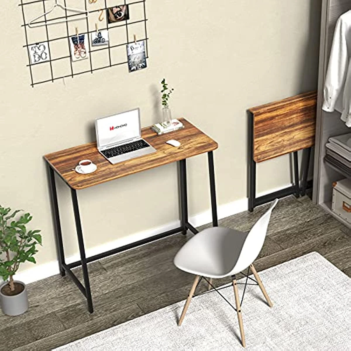 Bel terug vrouw bronzen Vouwen Computer Bureau, Wohomo Kleine Bureau 31.5 ", ruimtebesparende  Opvouwbare Laptop Tafel Schrijven Workstation Voor Thuis| | - AliExpress