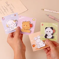 4Pcs/Set Kawaii Cartoon Animal Memo Pad Cute Panda Bear Dog Rabbit Sticky Note Student Office Stationery Self-Adhesive Notes 1