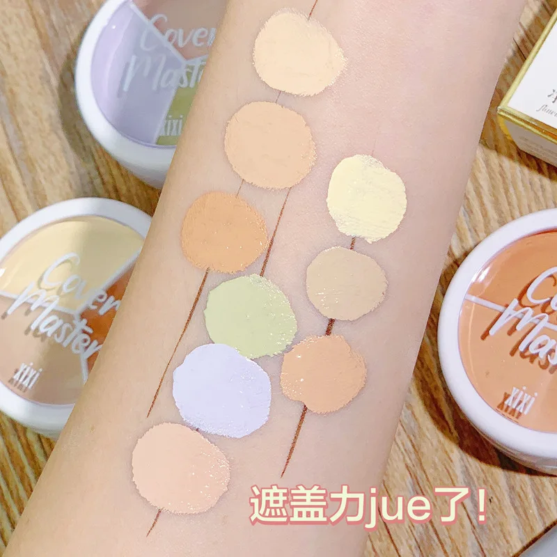Cover Master Tricolor Concealer with Brush Face Basic Contour Palette Cover Up Flaw Spots Pimples Dark Circles Waterproof Makeup 4