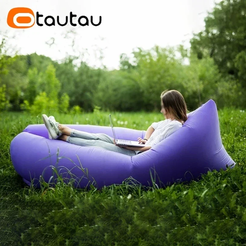 OTAUTAU Ultra Light Pillow Style Lazy Sofa Inflatable Sofa Portable Foldable Sleeping Bag Bed SF284 inflatable sofa