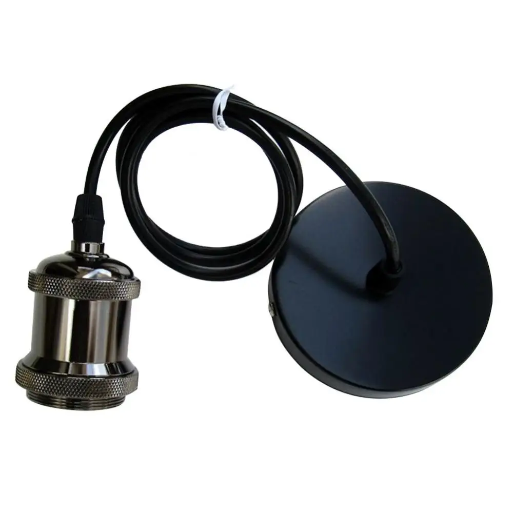 Light Retro E27 Ceiling Lamp Holder Pendant Socket Screw Fitting Base with Wire E27 Lamp Holder Vintage Edison bulb Base