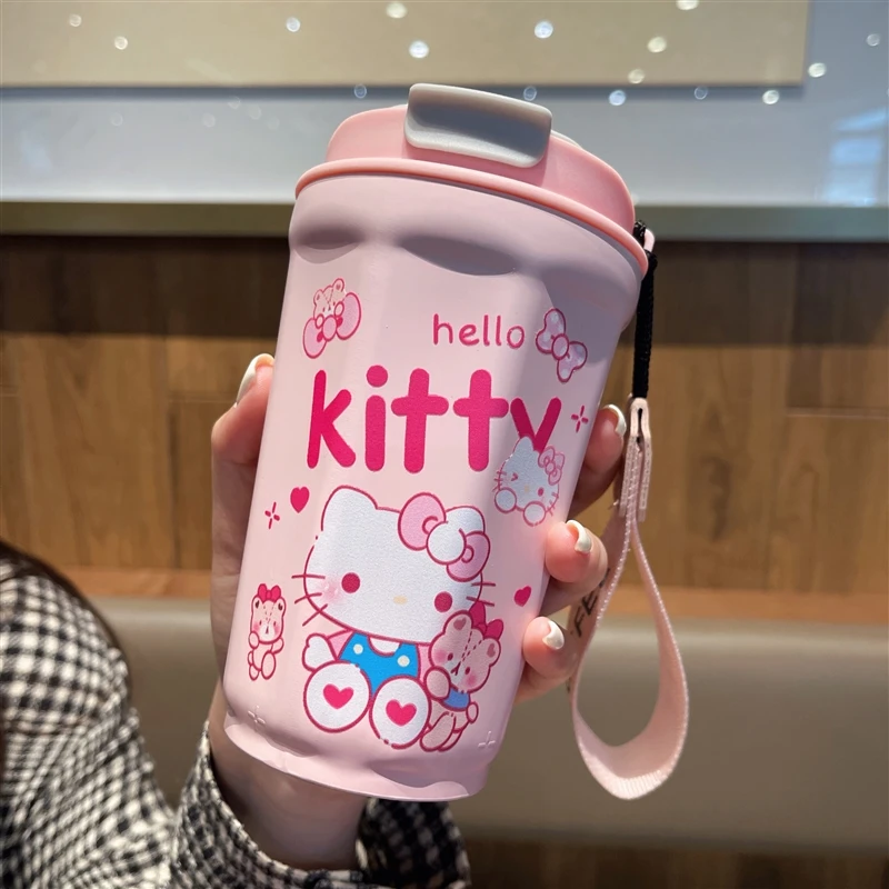 

Sanrio, Hello Kitty Kuromi MyMelody Cinnamoroll PurinDog почтовый аниме 316 фарфоровая портативная кофейная Термокружка Из Нержавеющей Стали